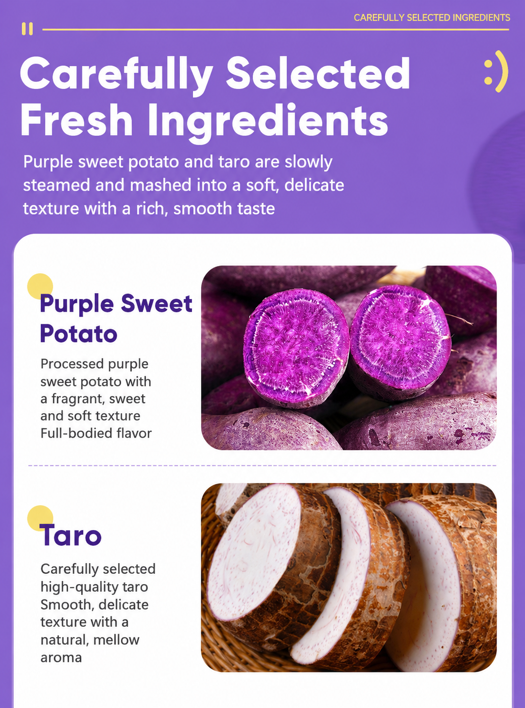 Zero Sugar Purple Sweet Potato & Taro Cakes