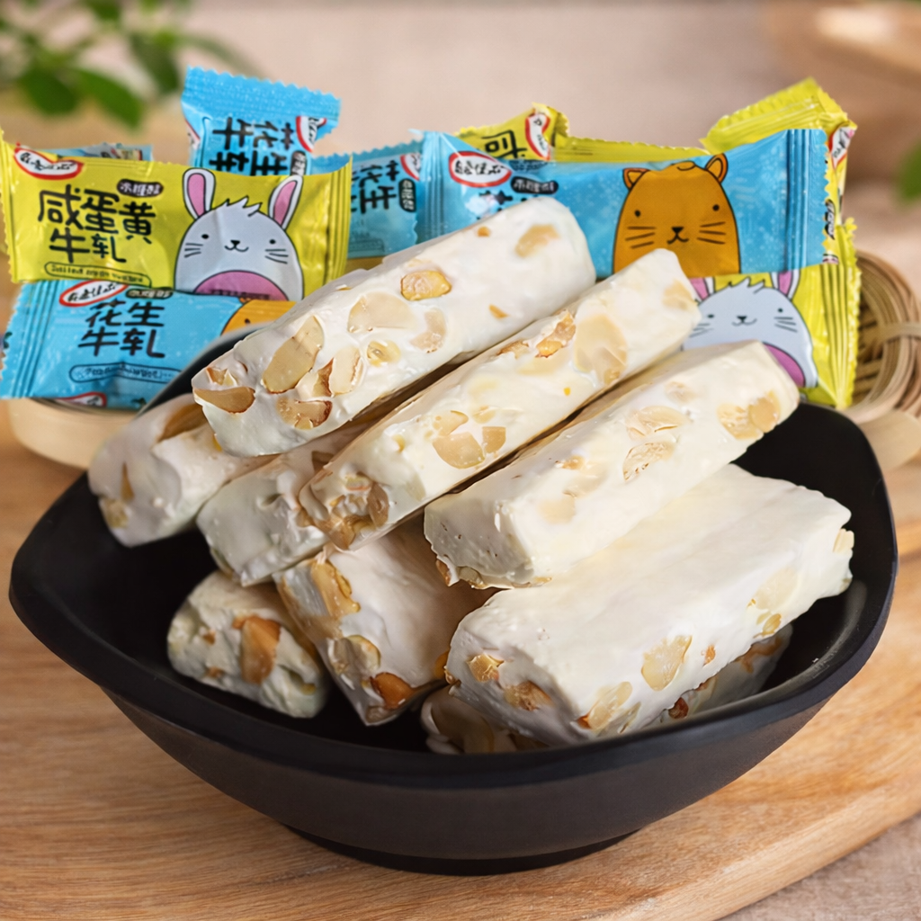 Egg Yolk and Peanut Nougats