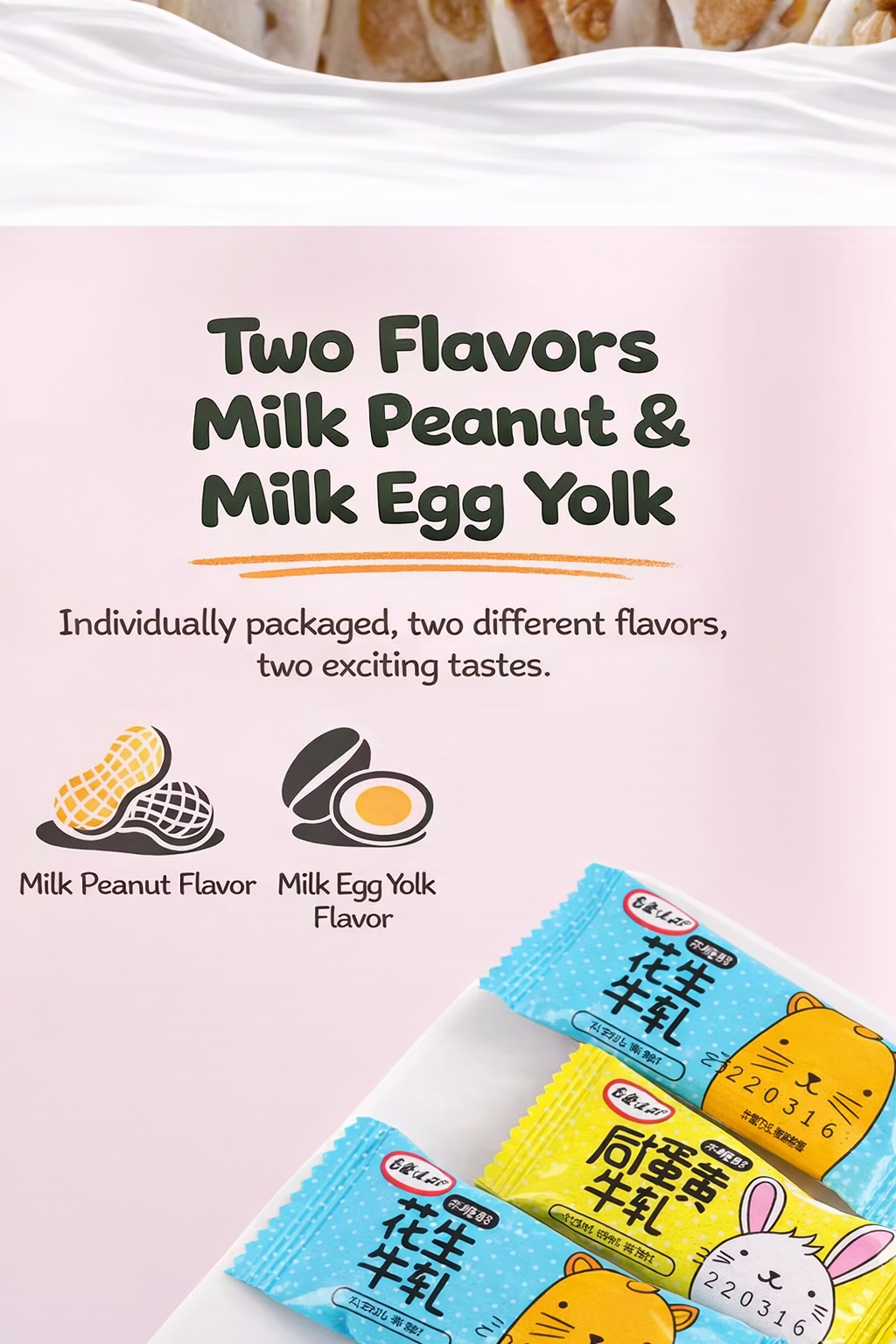 Egg Yolk and Peanut Nougats