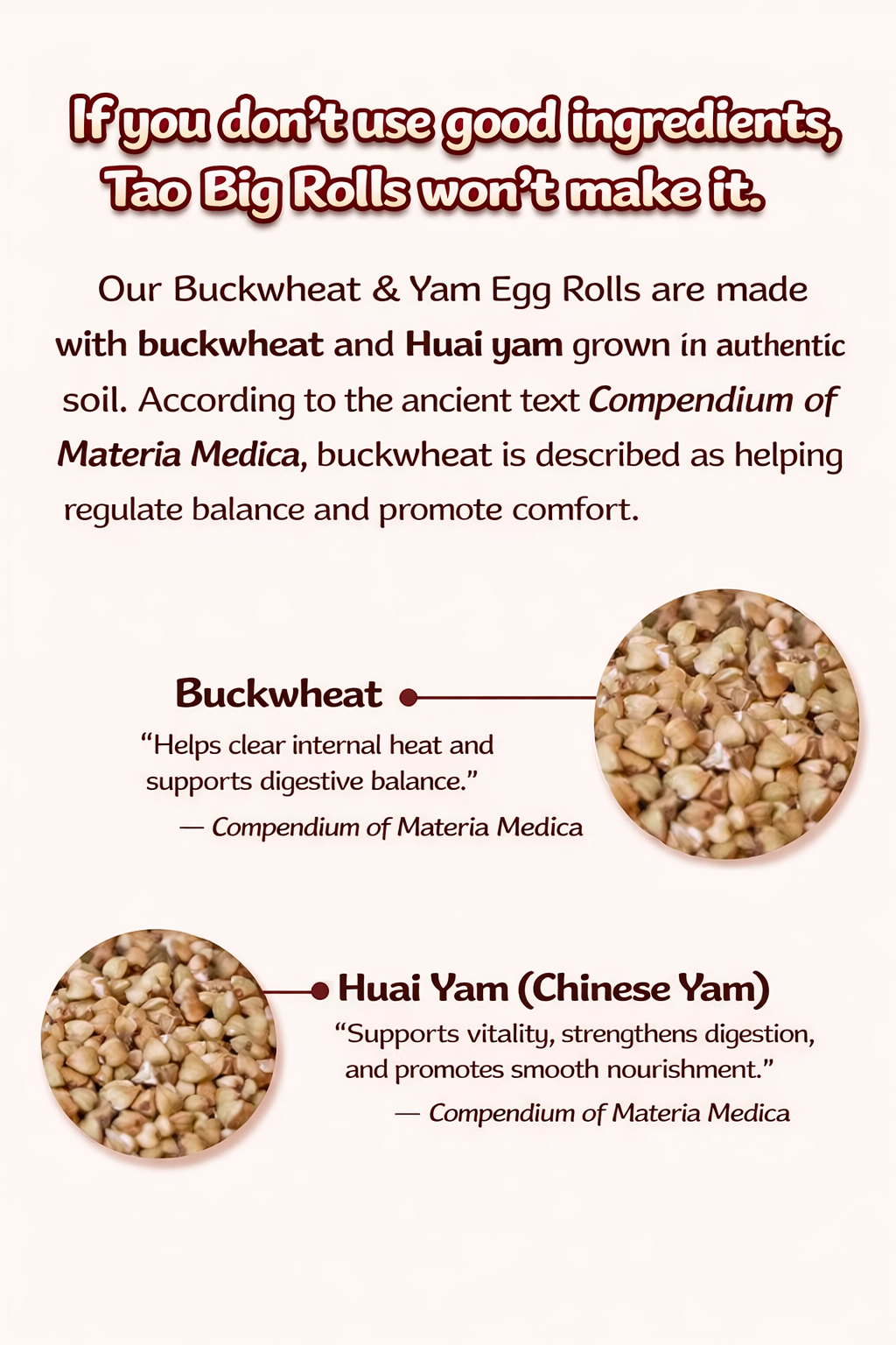 Sugar Free Buckwheat & Yam Egg Rolls