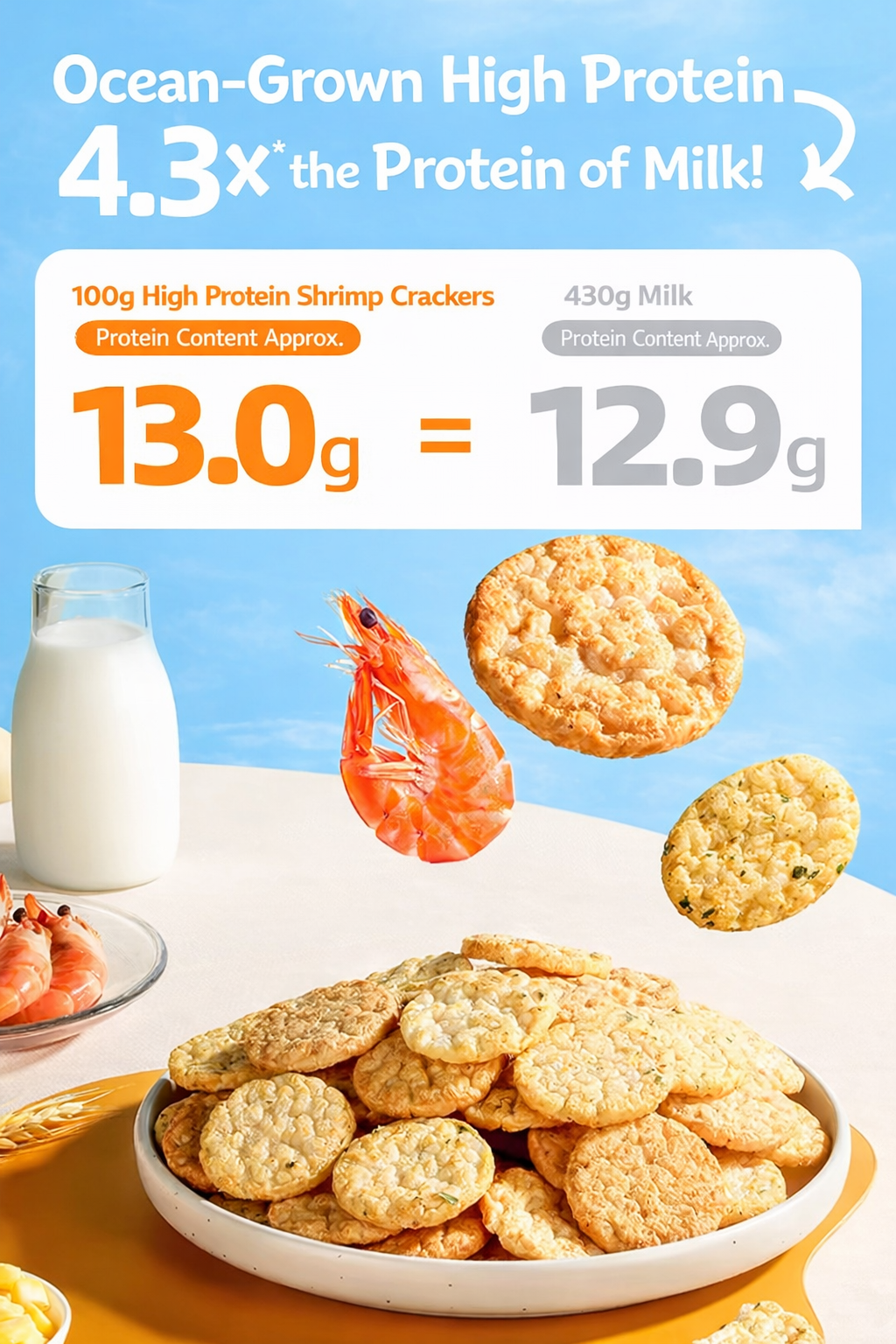 High Protein Baked Shrimp Chips