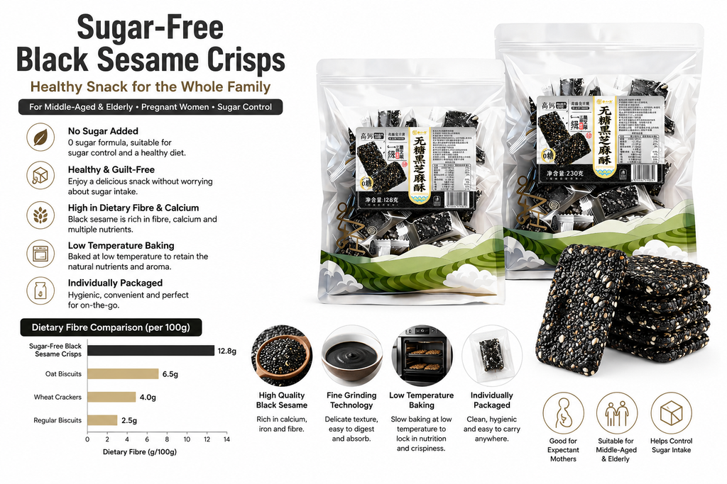 Sugar-Free Black Sesame Crisps