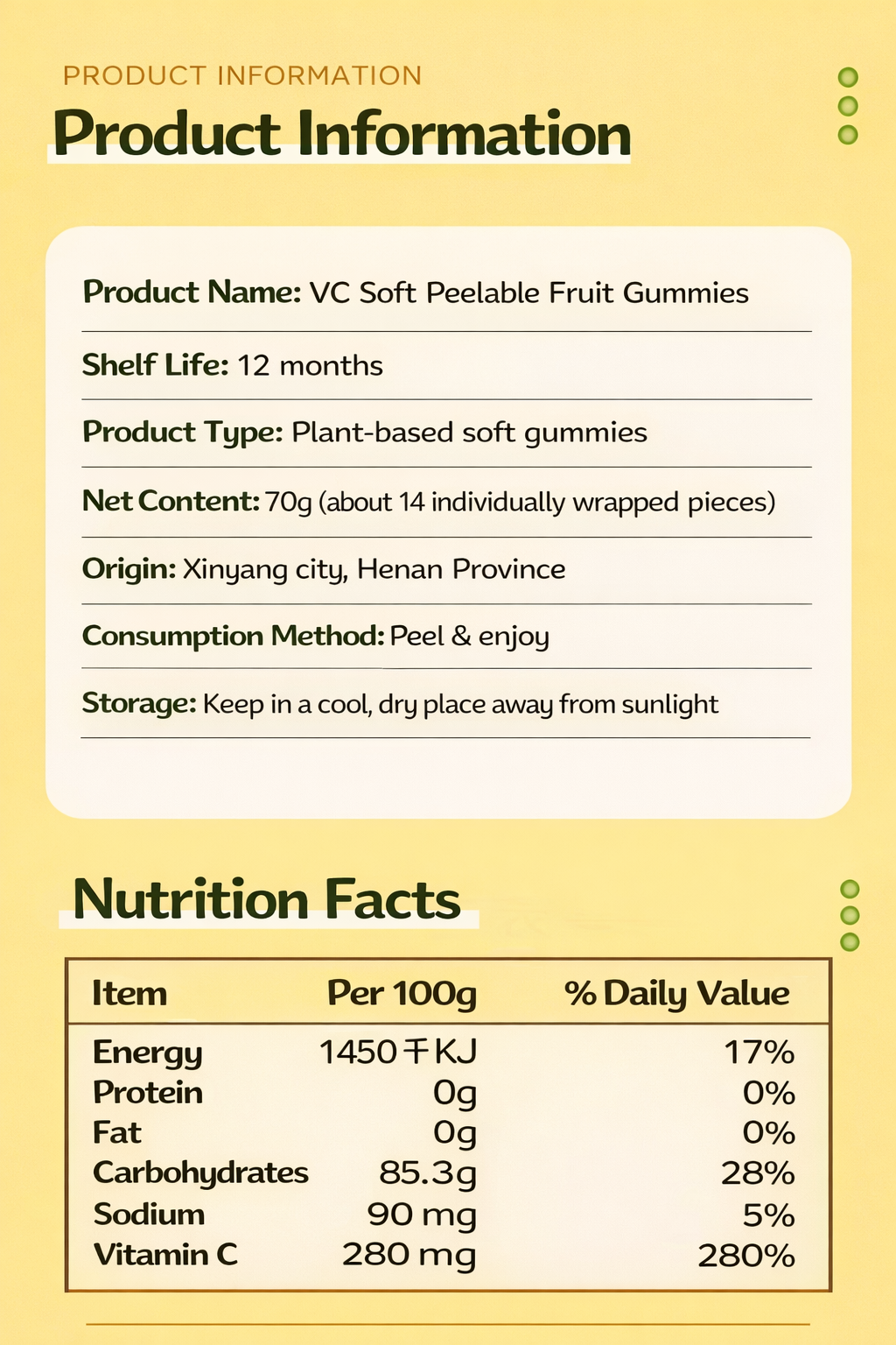 Sugar Free Peelable Gummies